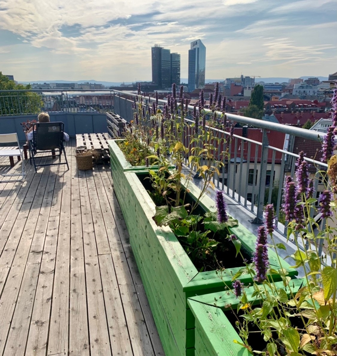 Utsikt fra takterrasse Galleribilde