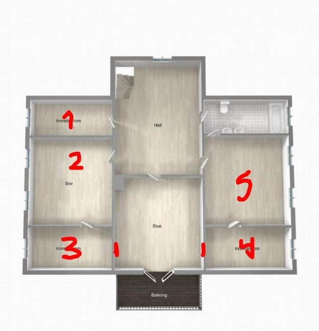 Rom oversikt. Rom 5 ledig Galleribilde