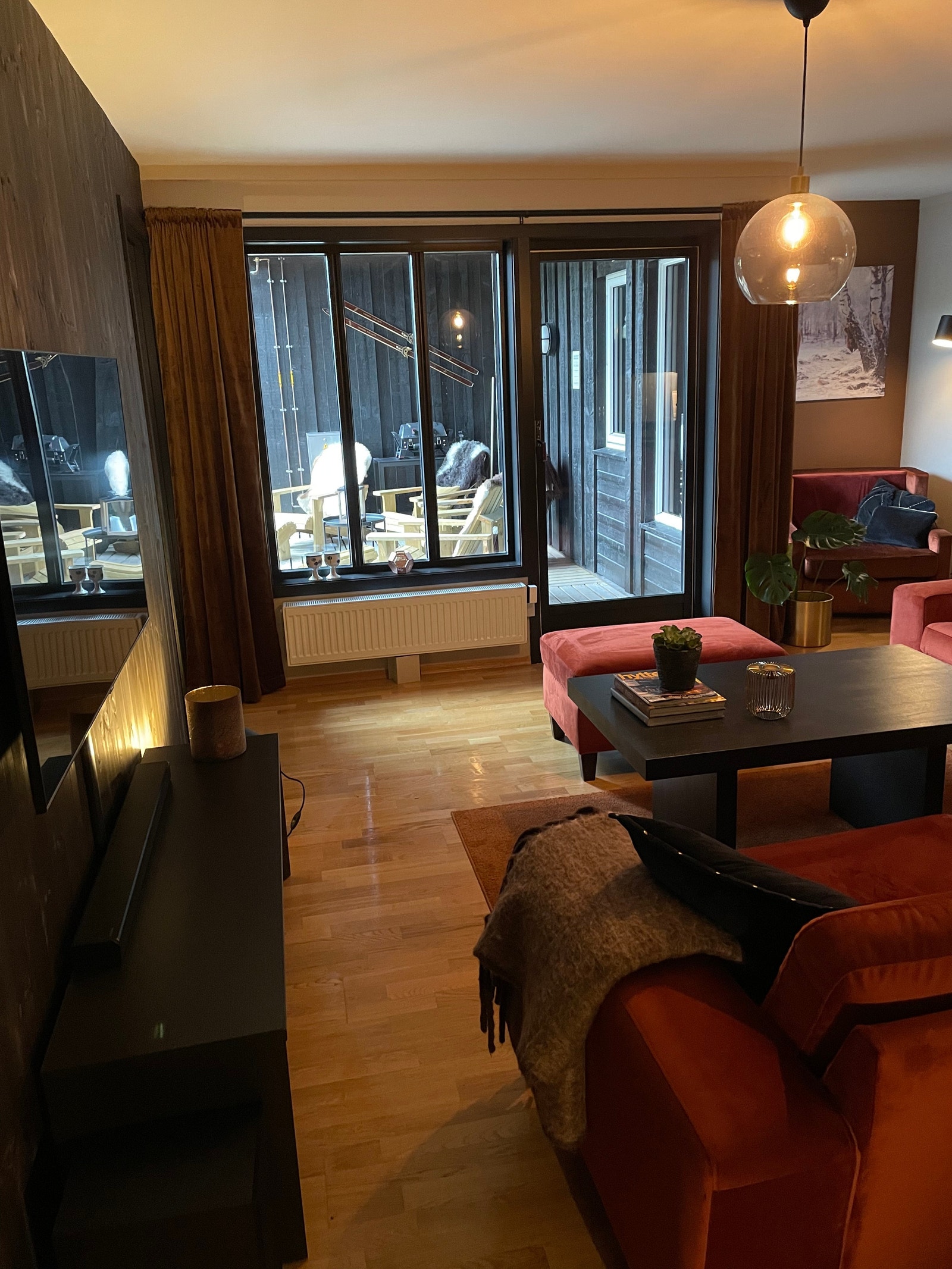 Stue i mot terrasse Galleribilde