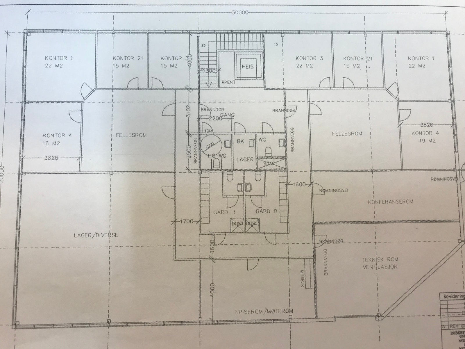 Oversikt tegning 2 etg Galleribilde