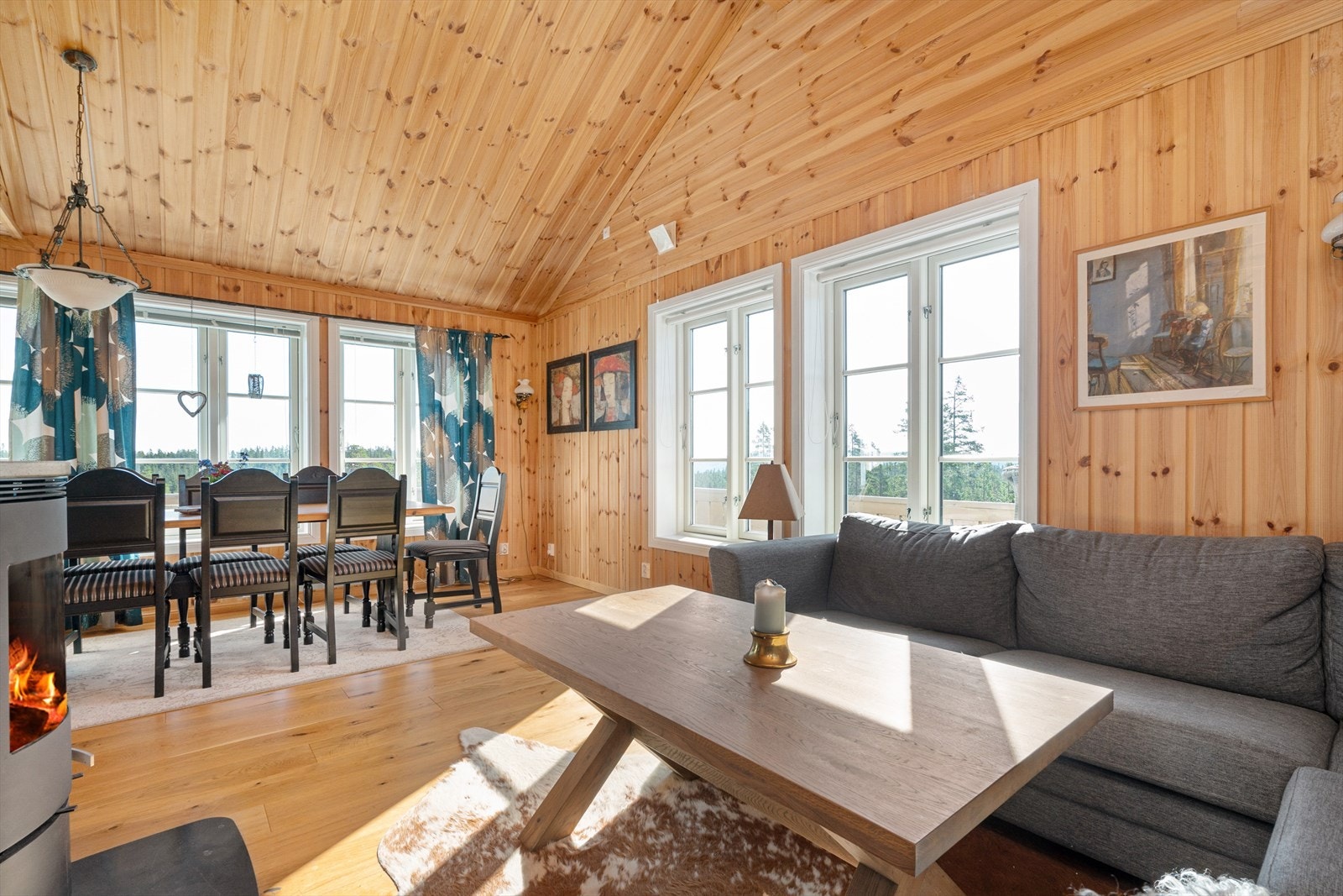 Store vinduer sørger for godt med dagslys. Galleribilde