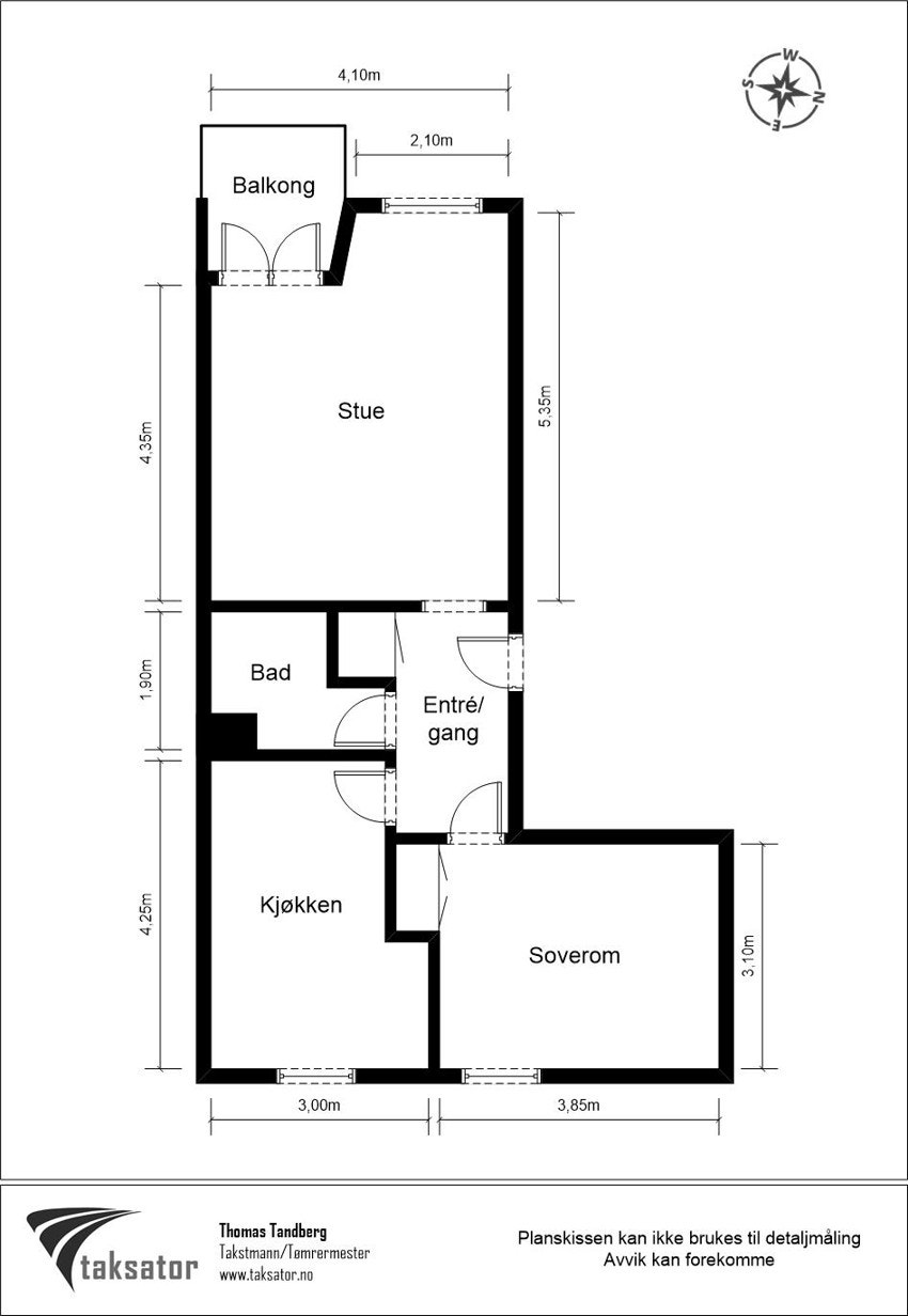 Leiligheten ligger i 2. etasje og disponerer både bod på loft og i kjeller. Galleribilde