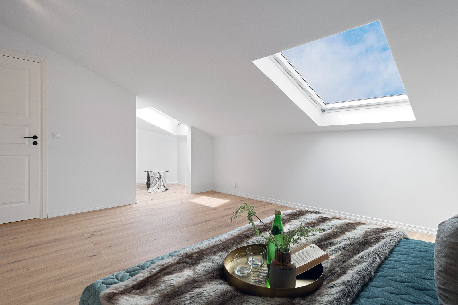 På hovedsoverommet er det plass til å sette inn garderobe. Galleribilde