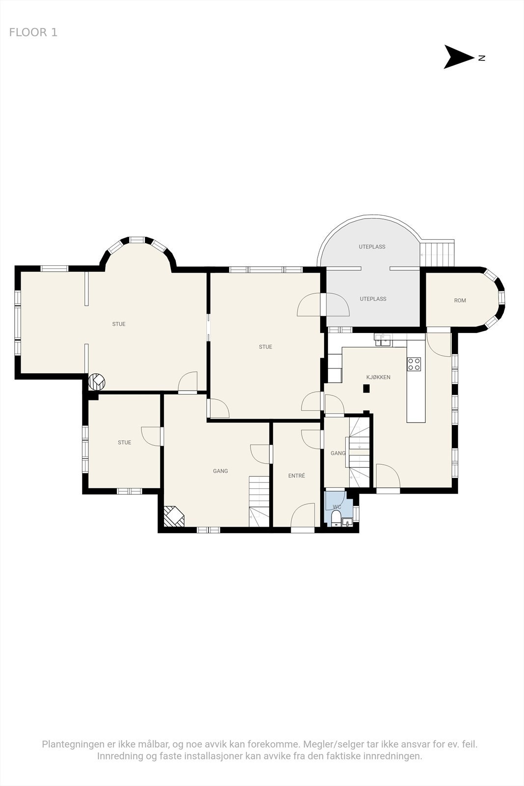 Plantegning hovedetasjen Galleribilde