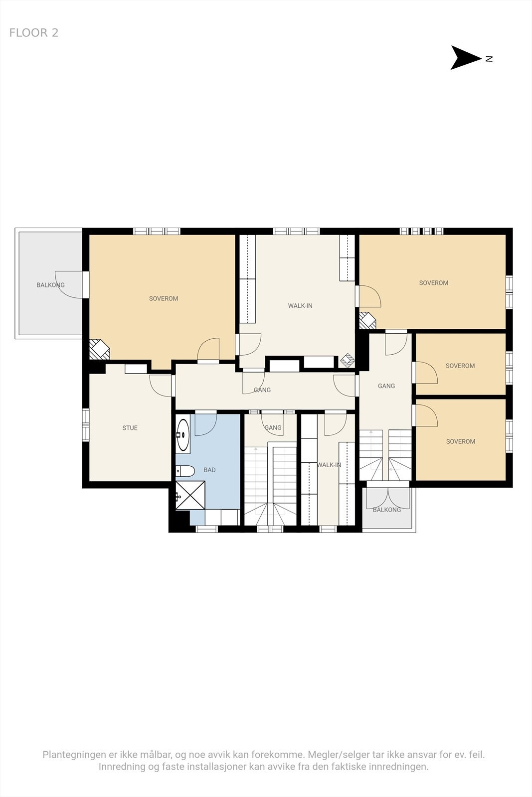 Plantegning 2.etg Galleribilde