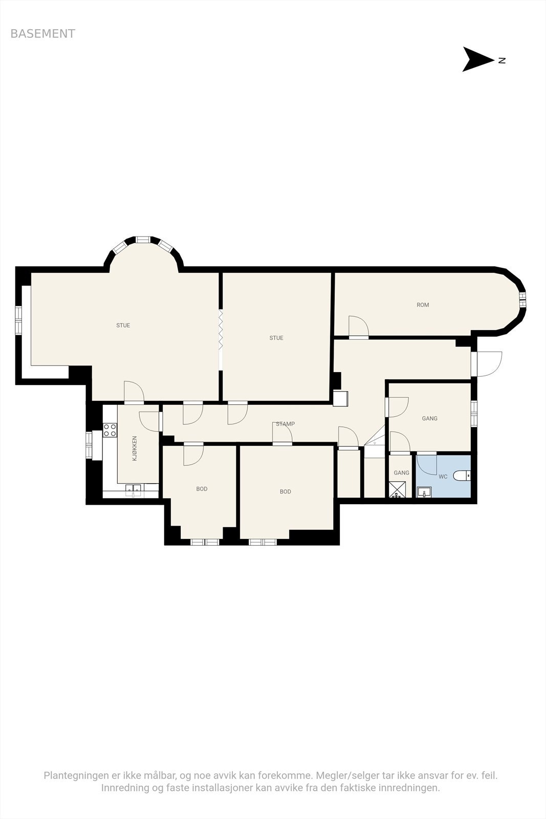 Plantegning underetasjen Galleribilde