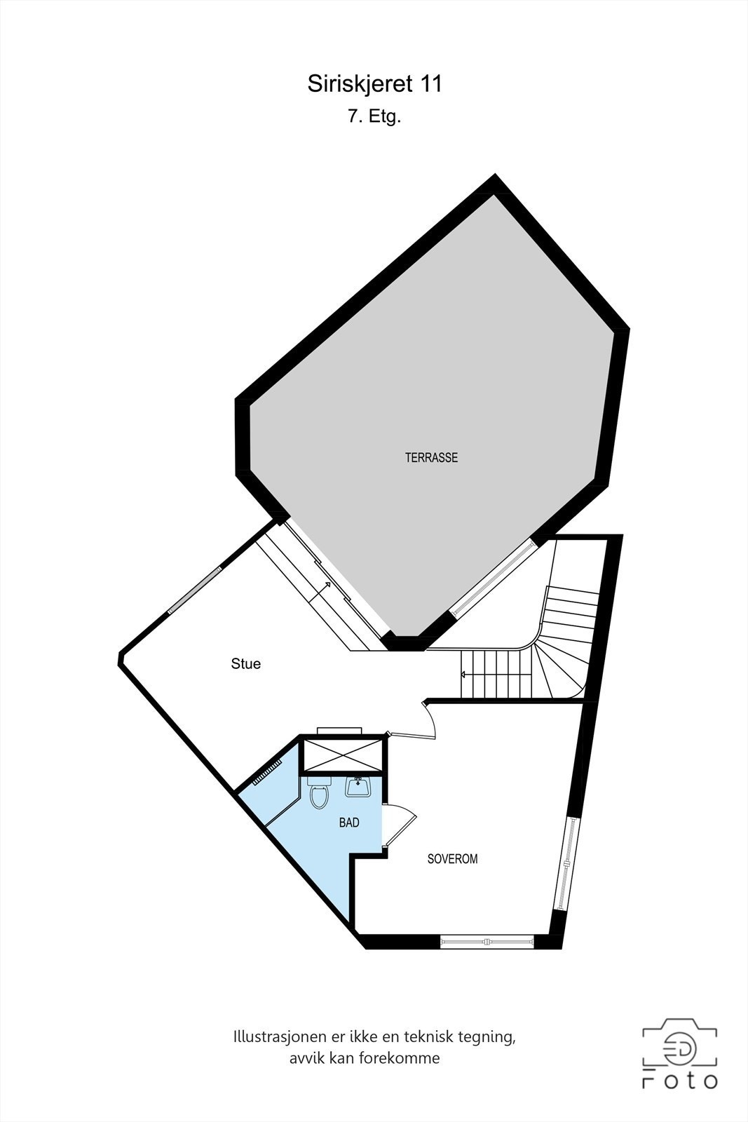 Plantegning 7. etasje Galleribilde