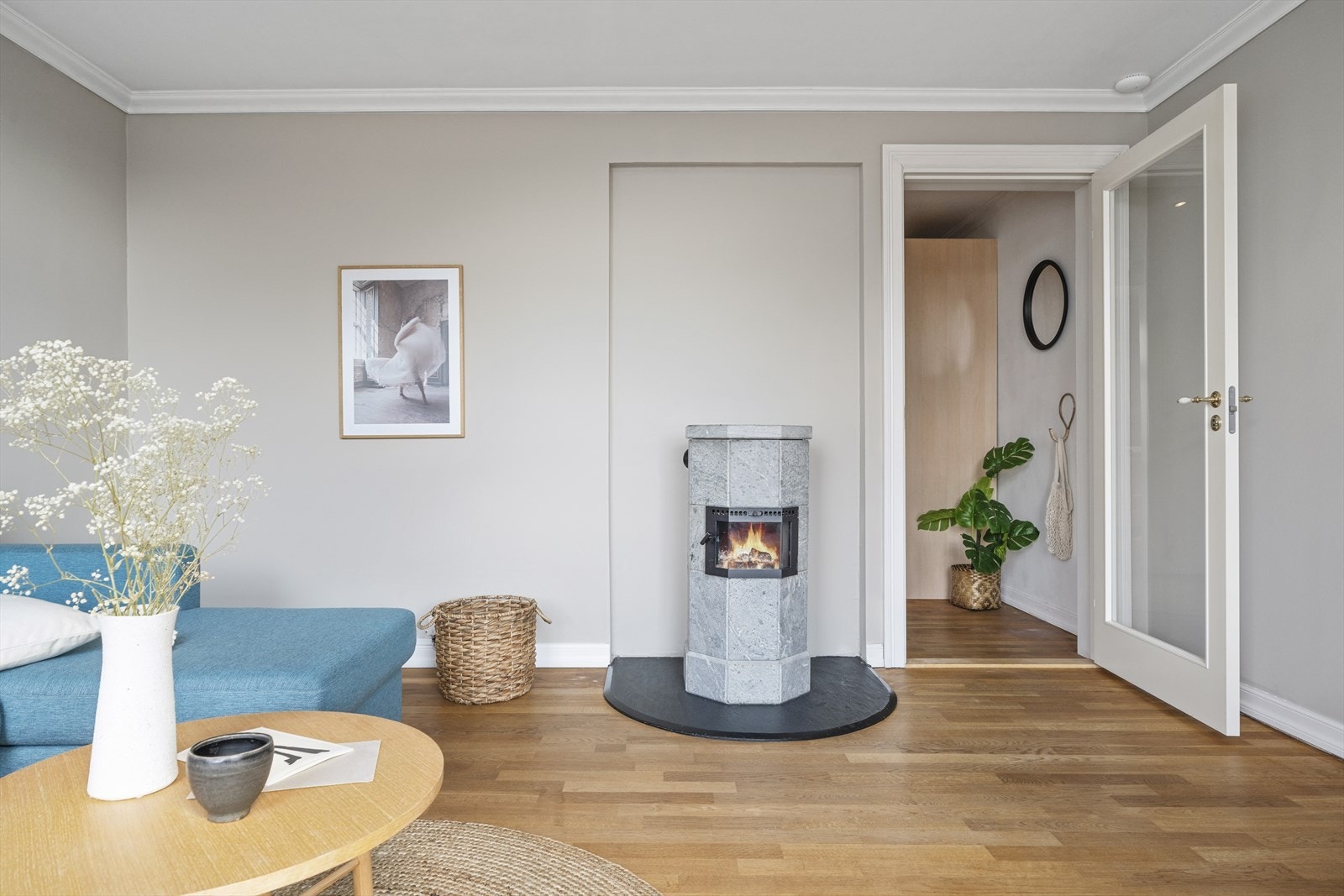 Lekker rentbrennende klebersteinsovn fra 2003. Galleribilde