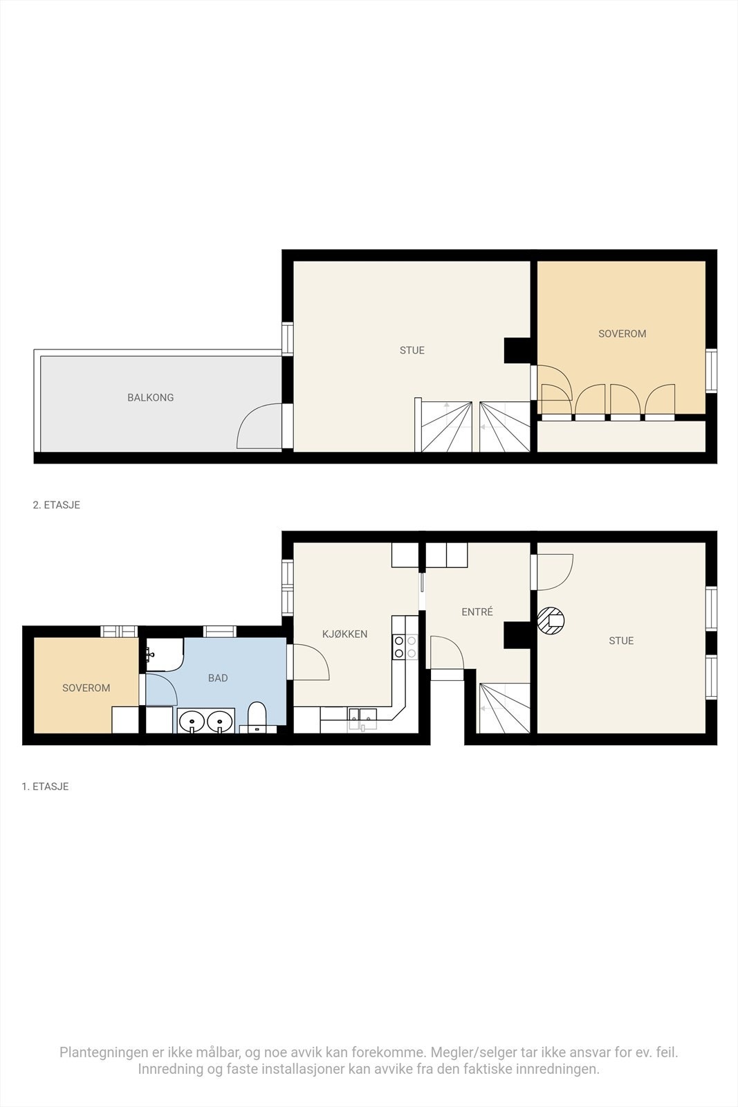 Leiligheten ligger i byggets 3 etasje + loft. Galleribilde