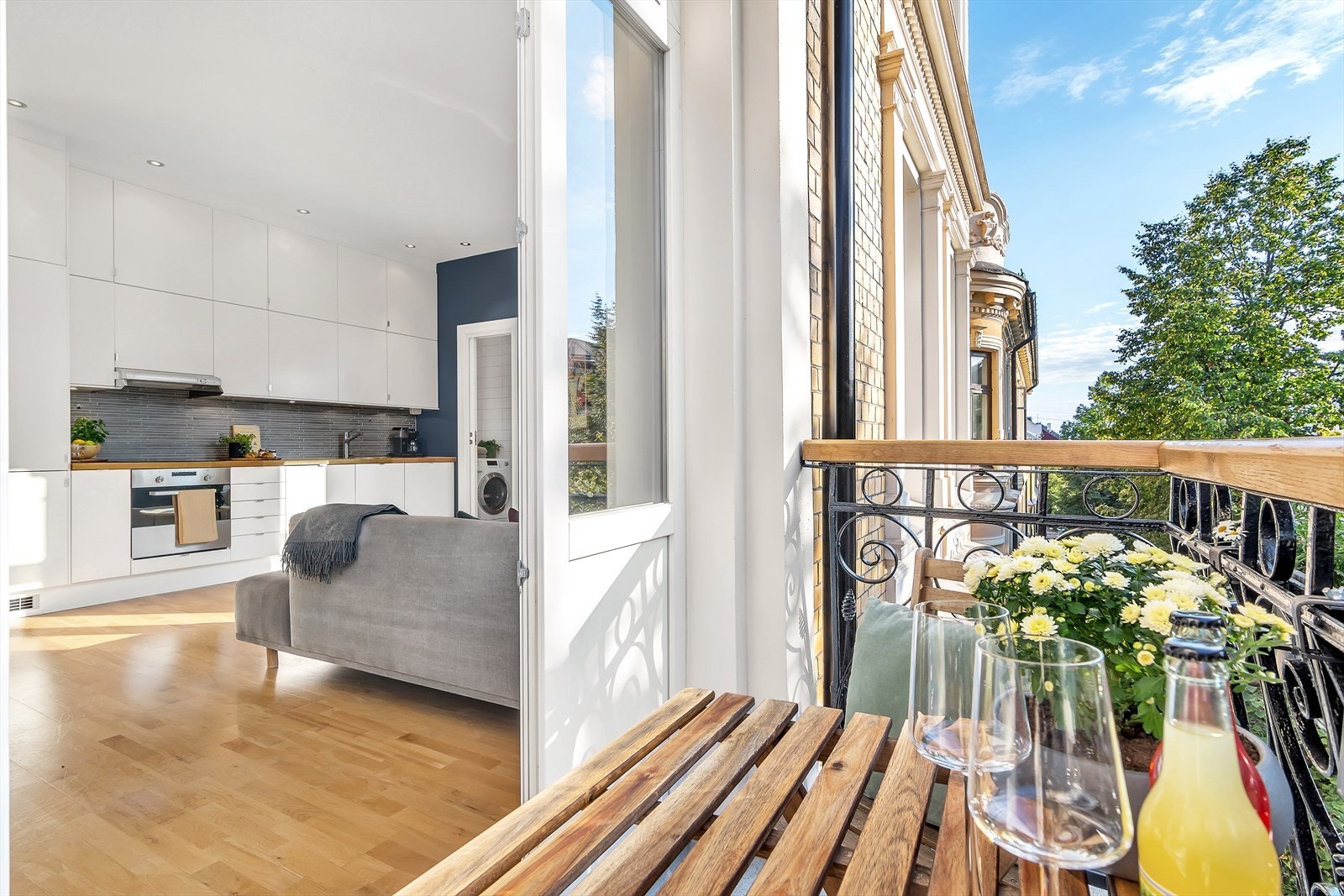 Balkongen ble rehabilitert i 2021. Galleribilde