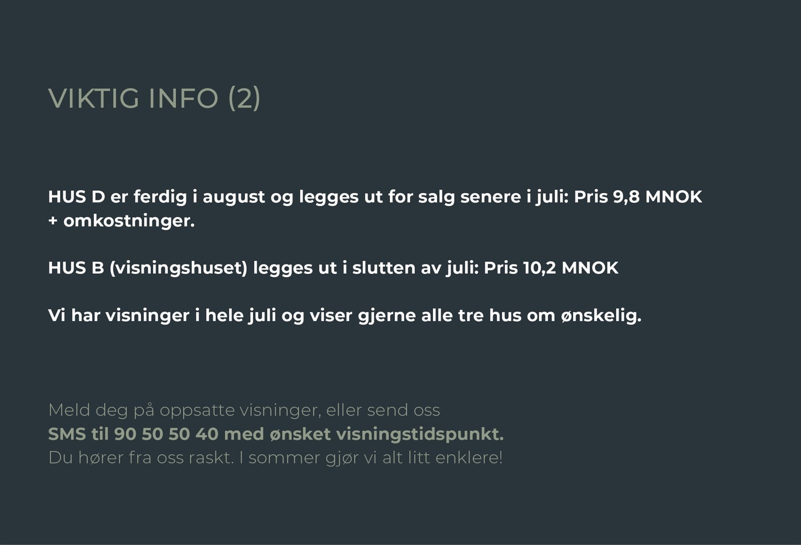 Viktig info Galleribilde
