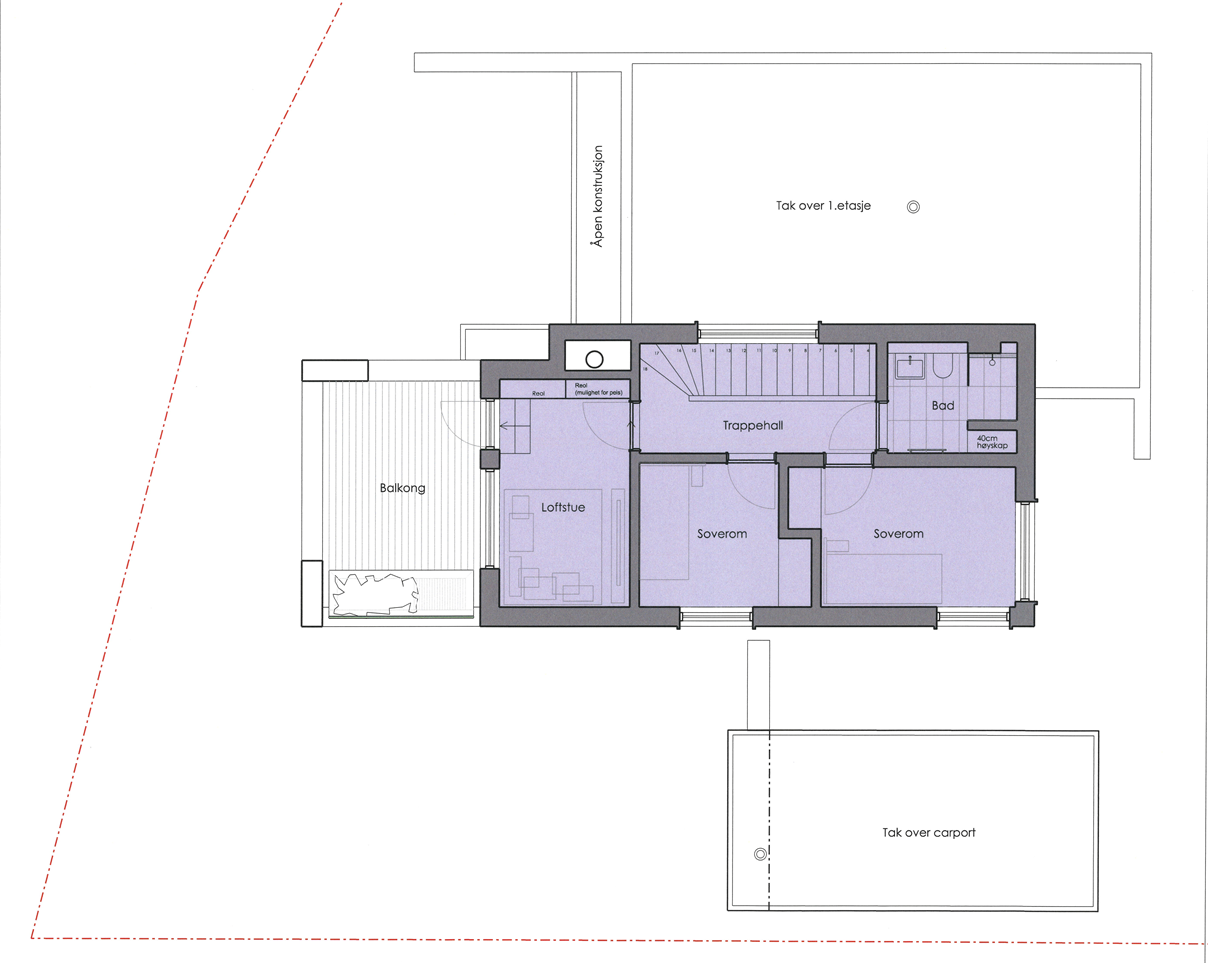 Plantegning 2. etasje Galleribilde