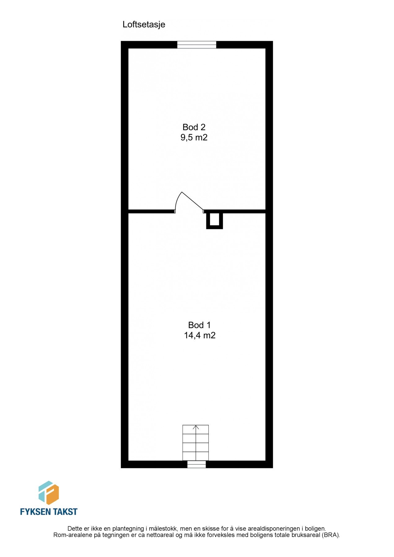 Planskisse av loftetasje Galleribilde