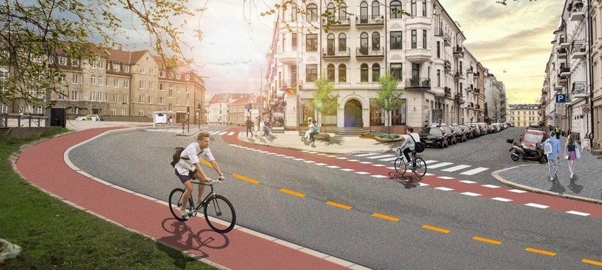 Det er vedtatt sykkeltraseer i Ullevålsveien, samt omgjøring av dagens Taxiholdeplass til "møteplass" med benker og trær. Galleribilde