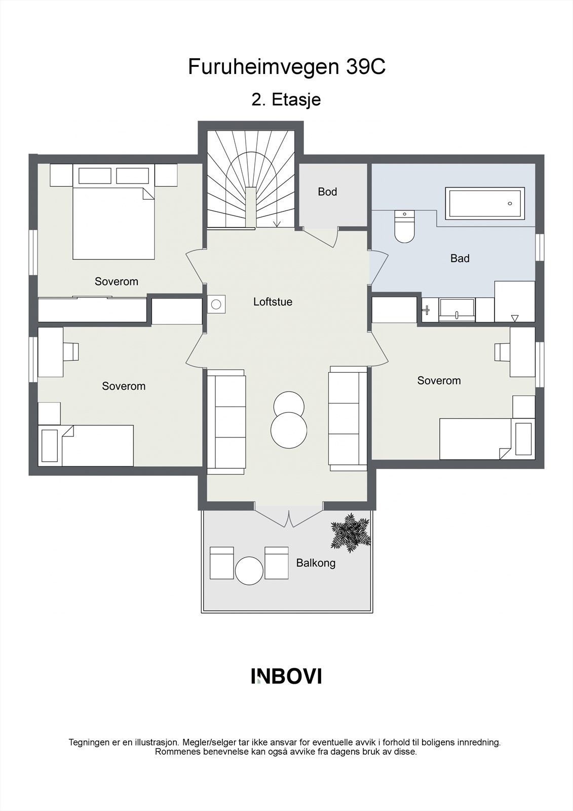 Plantegning 2.etg Galleribilde