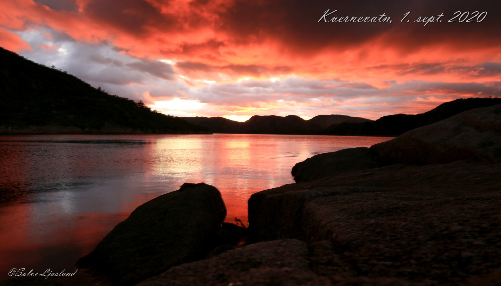 Utsikt fra Grønlihøgda over Kvernevatn i vest. Galleribilde