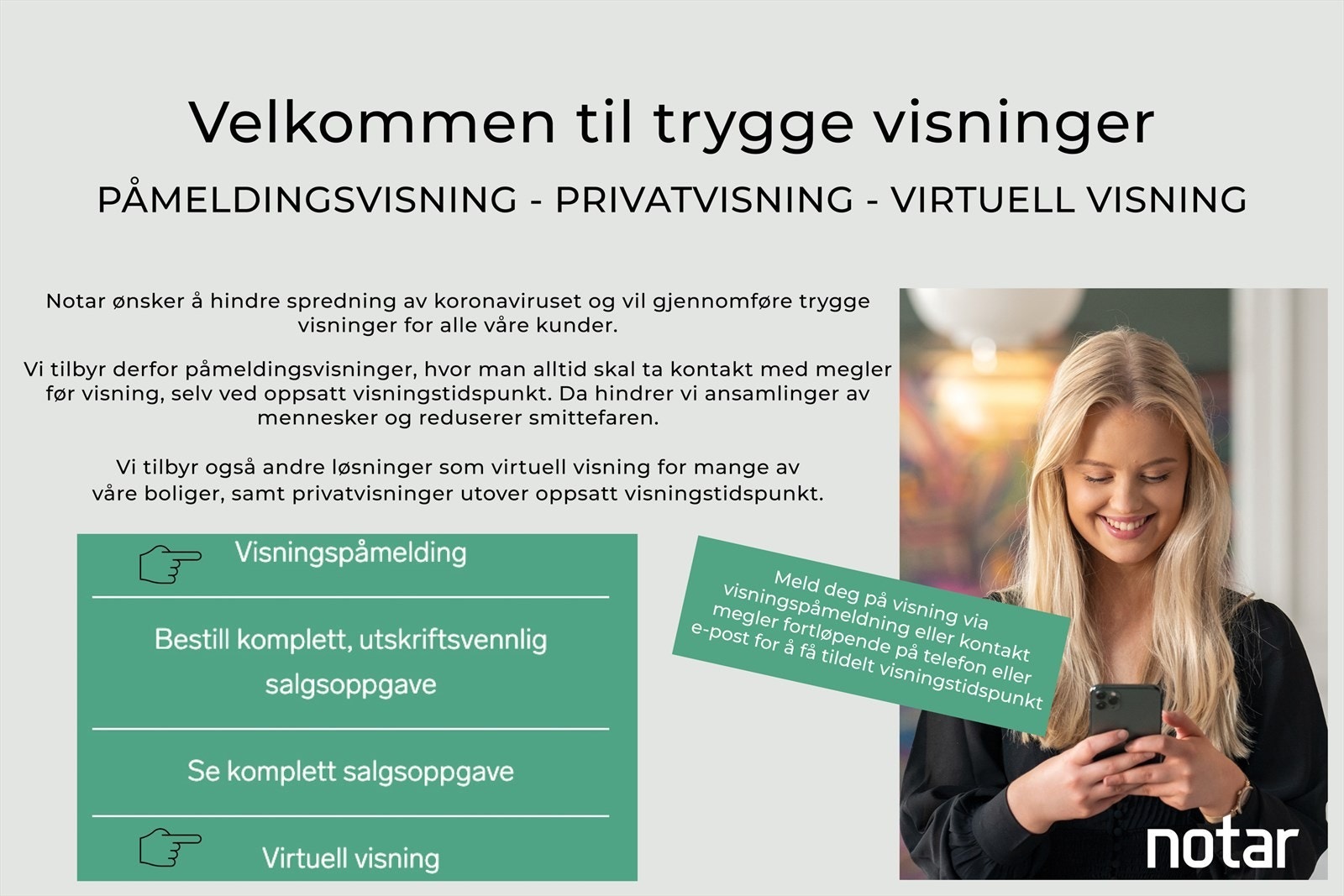 Ta kontakt med megler på 986 44 988 for å avtale tidspunkt for visning. Vi følger retningslinjer og gjør alt vi kan for å bidra til å hindre spredning av corona-viruset! Galleribilde