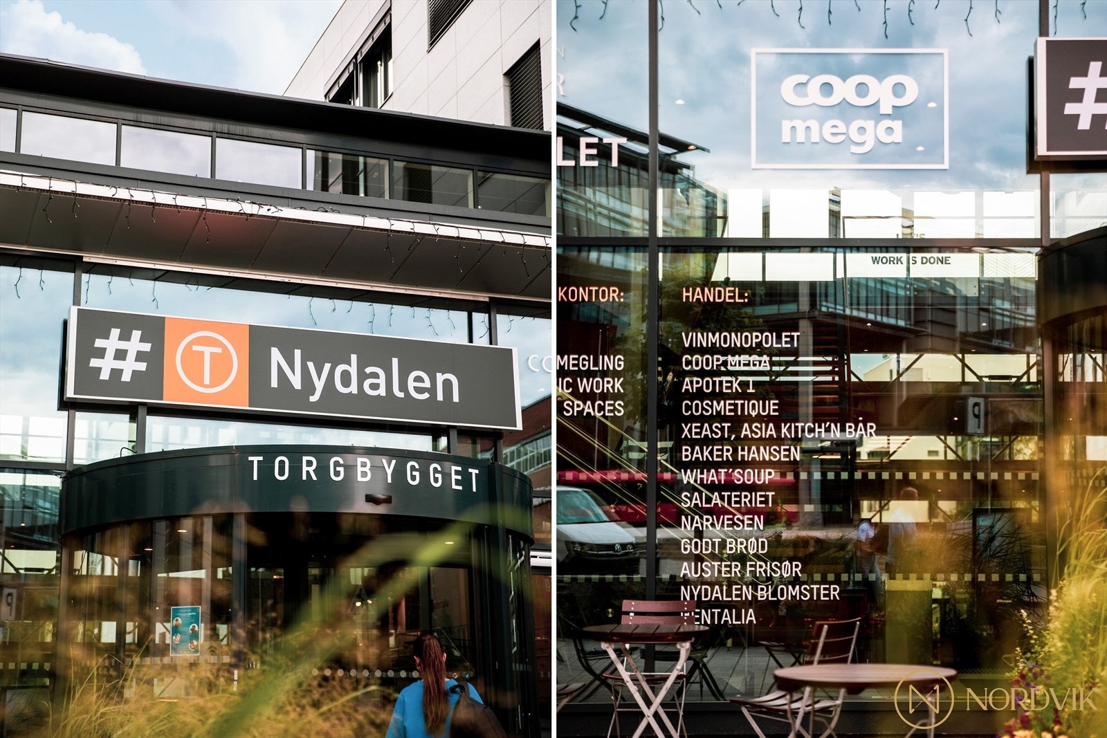 Nydalen er et knutepunkt for kollektiv transport, og man kan velge mellom trikk, buss, T-bane, flybuss eller tog, alt innenfor få minutters gangavstand. Galleribilde