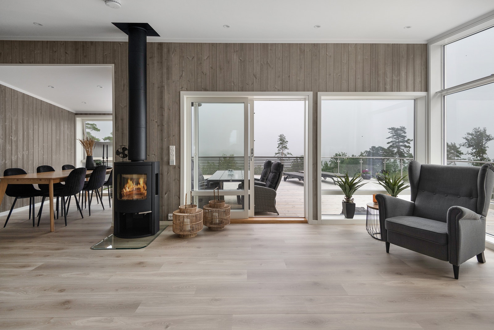 Bilde fra tilsvarende hytte bygd med kundetilpasninger. Galleribilde