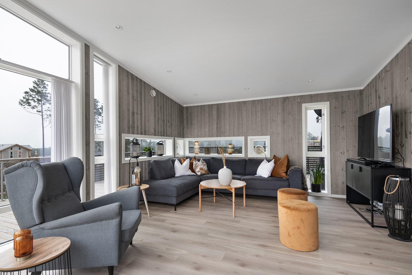 Bilde fra tilsvarende hytte bygd med kundetilpasninger. Galleribilde