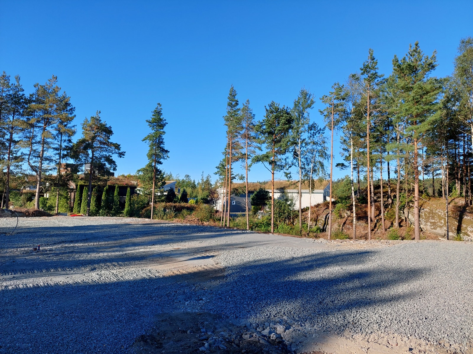 Bilde fra tomtene - ferdig planert Galleribilde