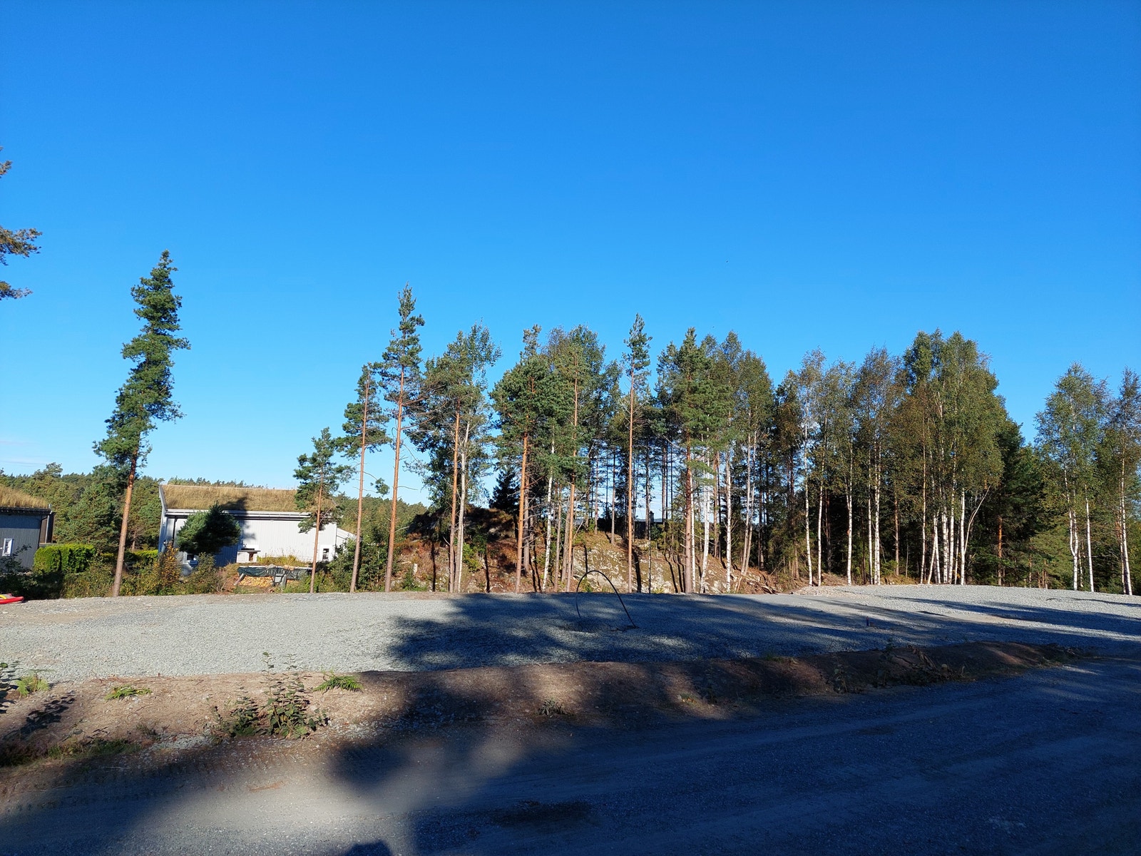 Bilde fra tomtene ferdig planert Galleribilde