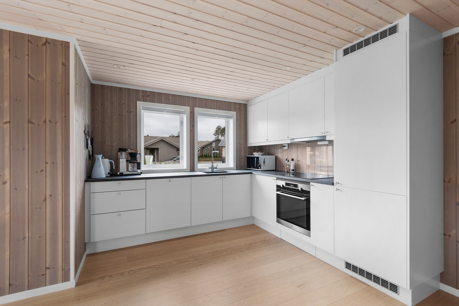 Bilde fra tilsvarende hytte bygd for kunde med kundetilpasninger Galleribilde