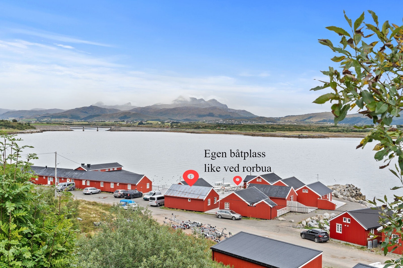 Det medfølger egen båtplass rett ved rorbua. Galleribilde