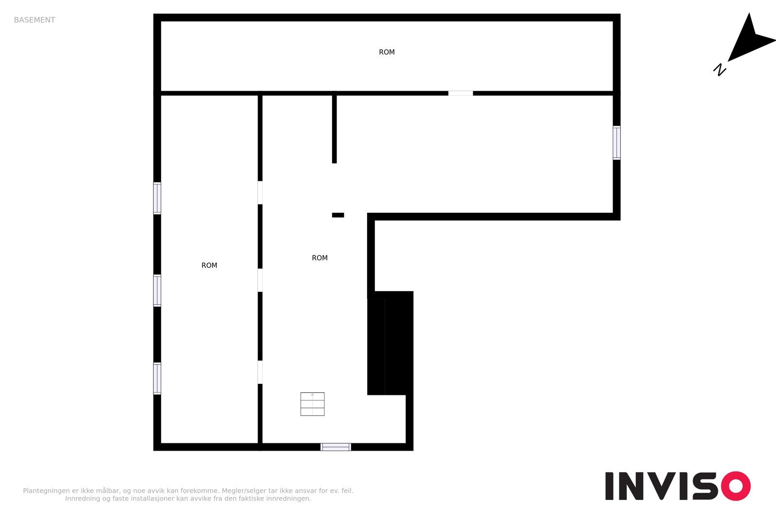 Plantegning kjeller. Galleribilde