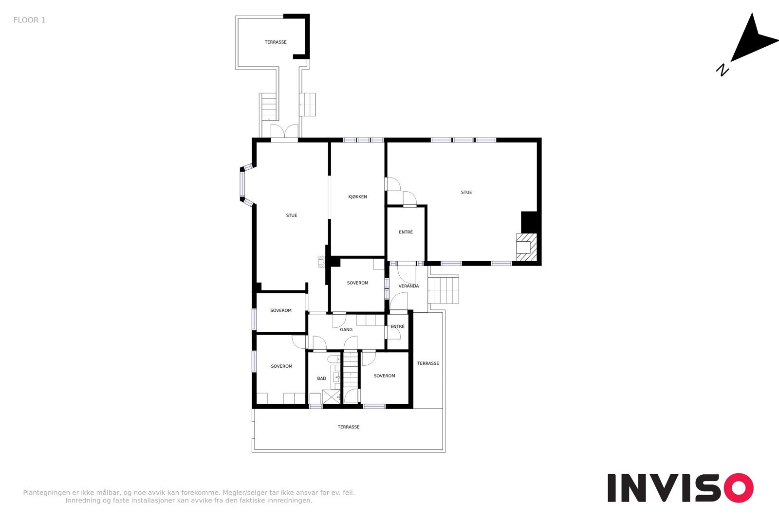 Plantegning 1.etg. Galleribilde