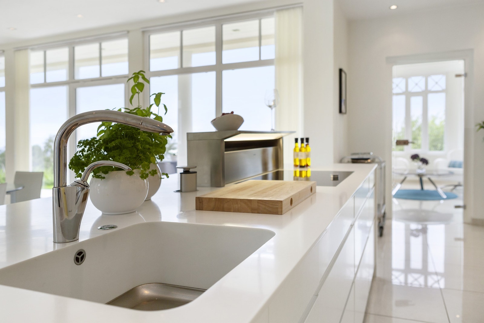 Corian helstøpte benkeplater. Galleribilde