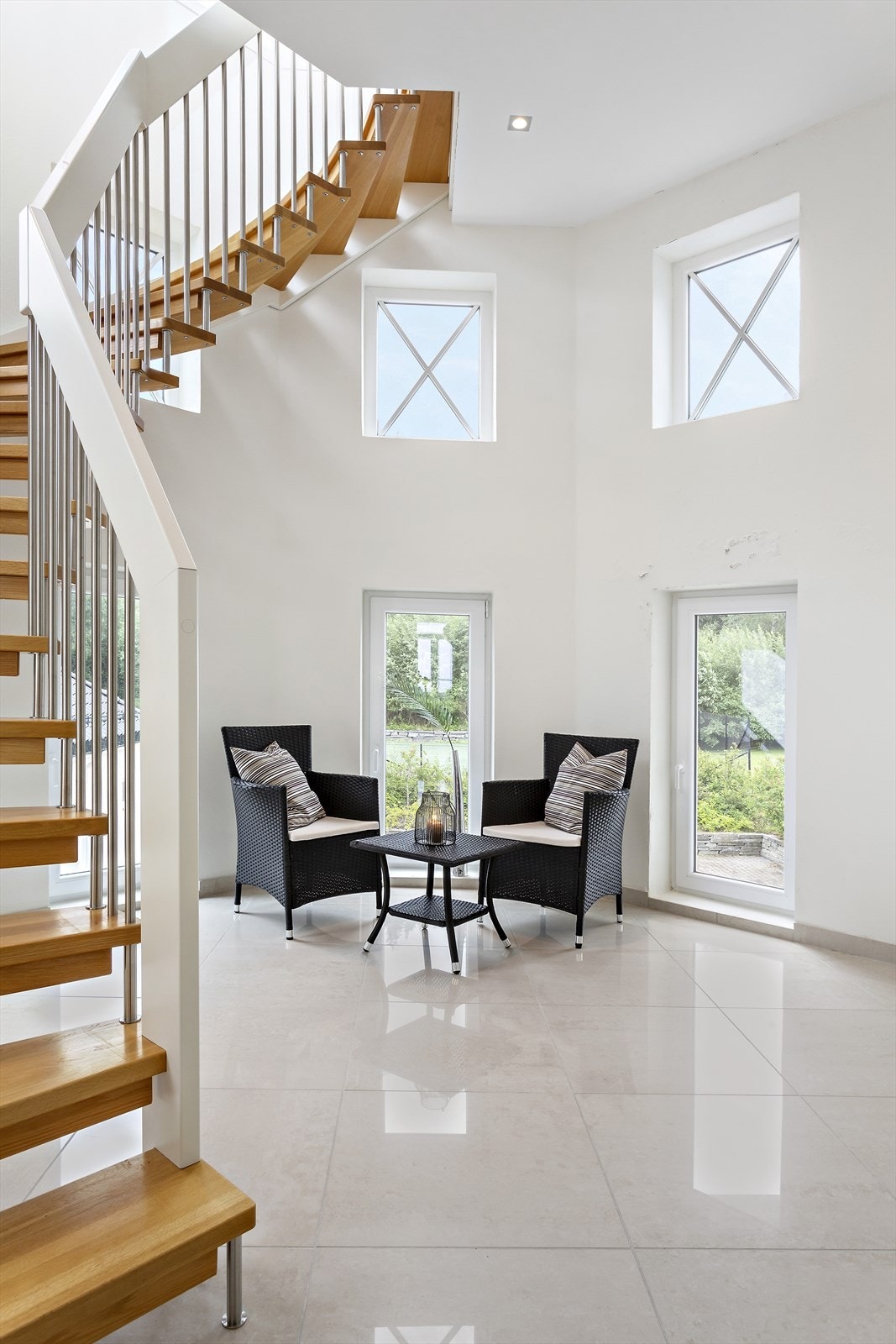 Trappen fører fra andre etasje og opp til det spektakulære tårnrommet. Galleribilde