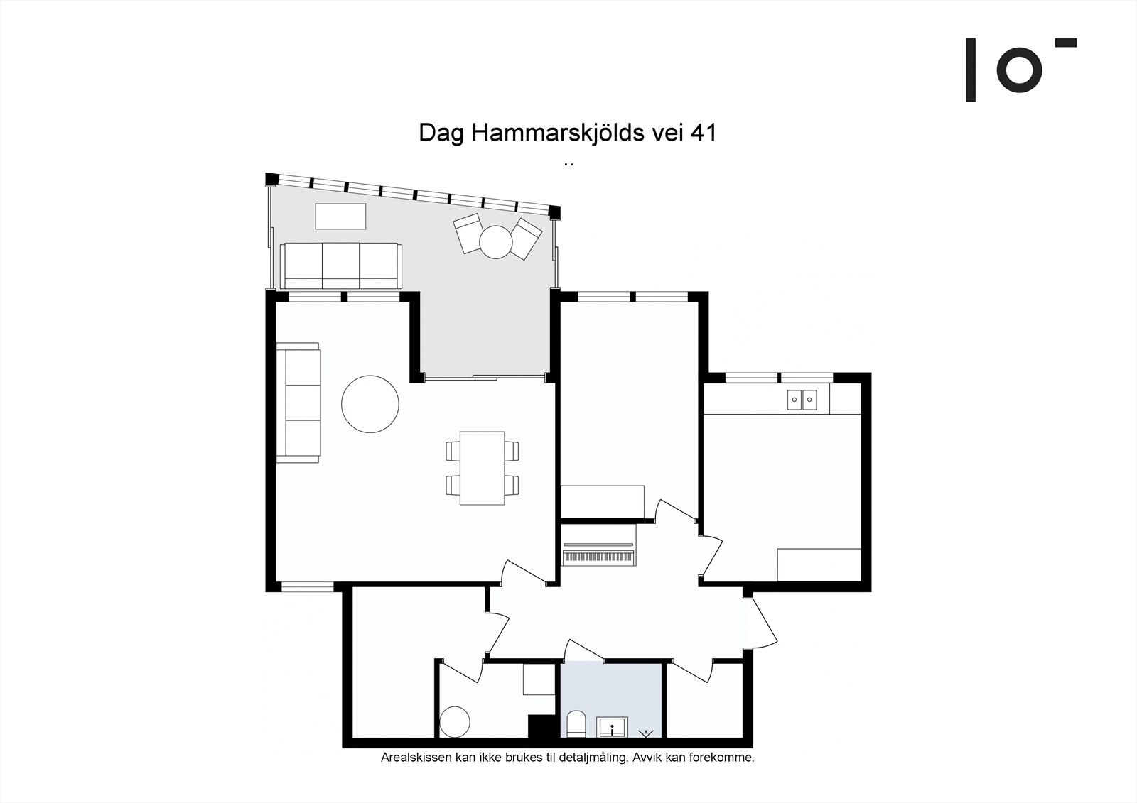 Skisse av leilighet Galleribilde
