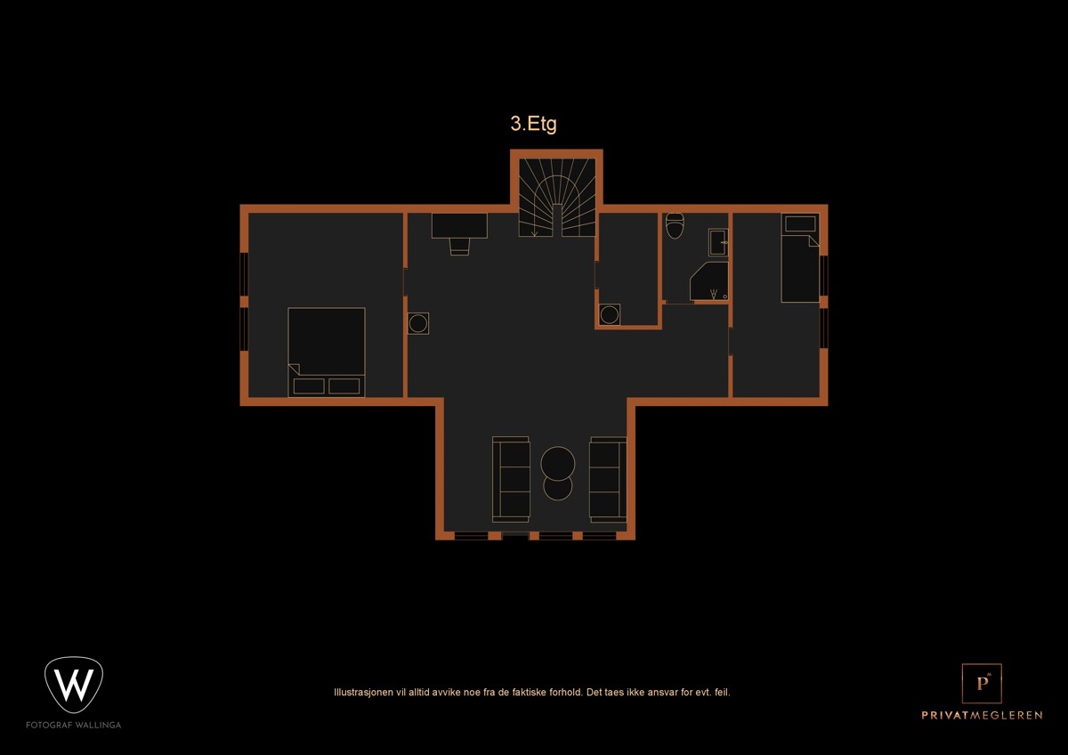Plantegning 3. Etasje. Galleribilde
