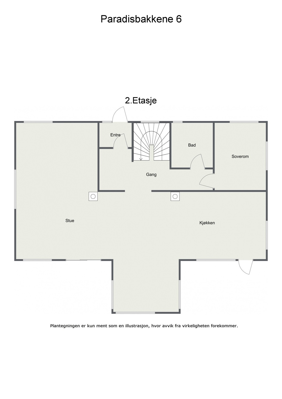 Plantegning 2.Etasje. Galleribilde