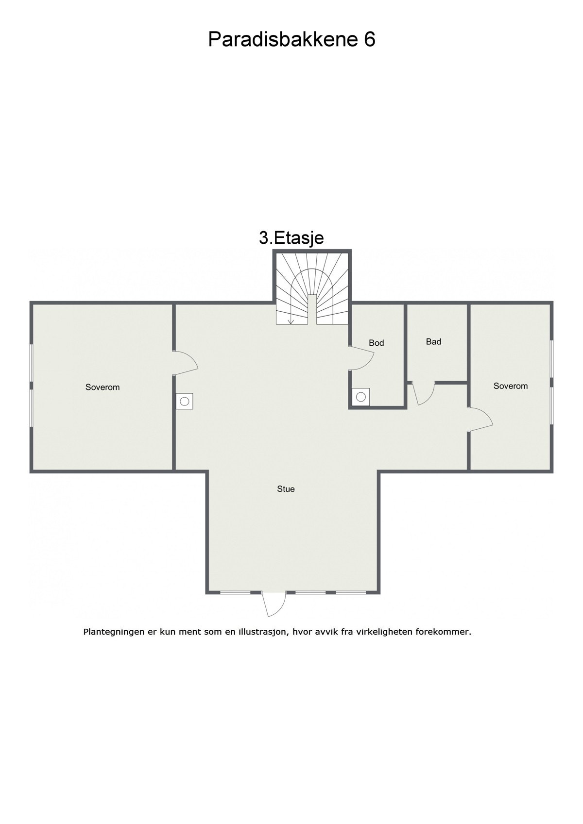 Plantegning 3.Etasje. Galleribilde