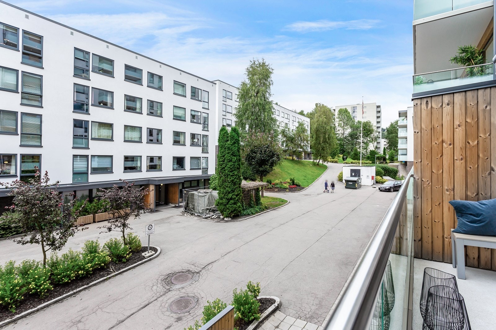 Utsikt fra balkong Galleribilde