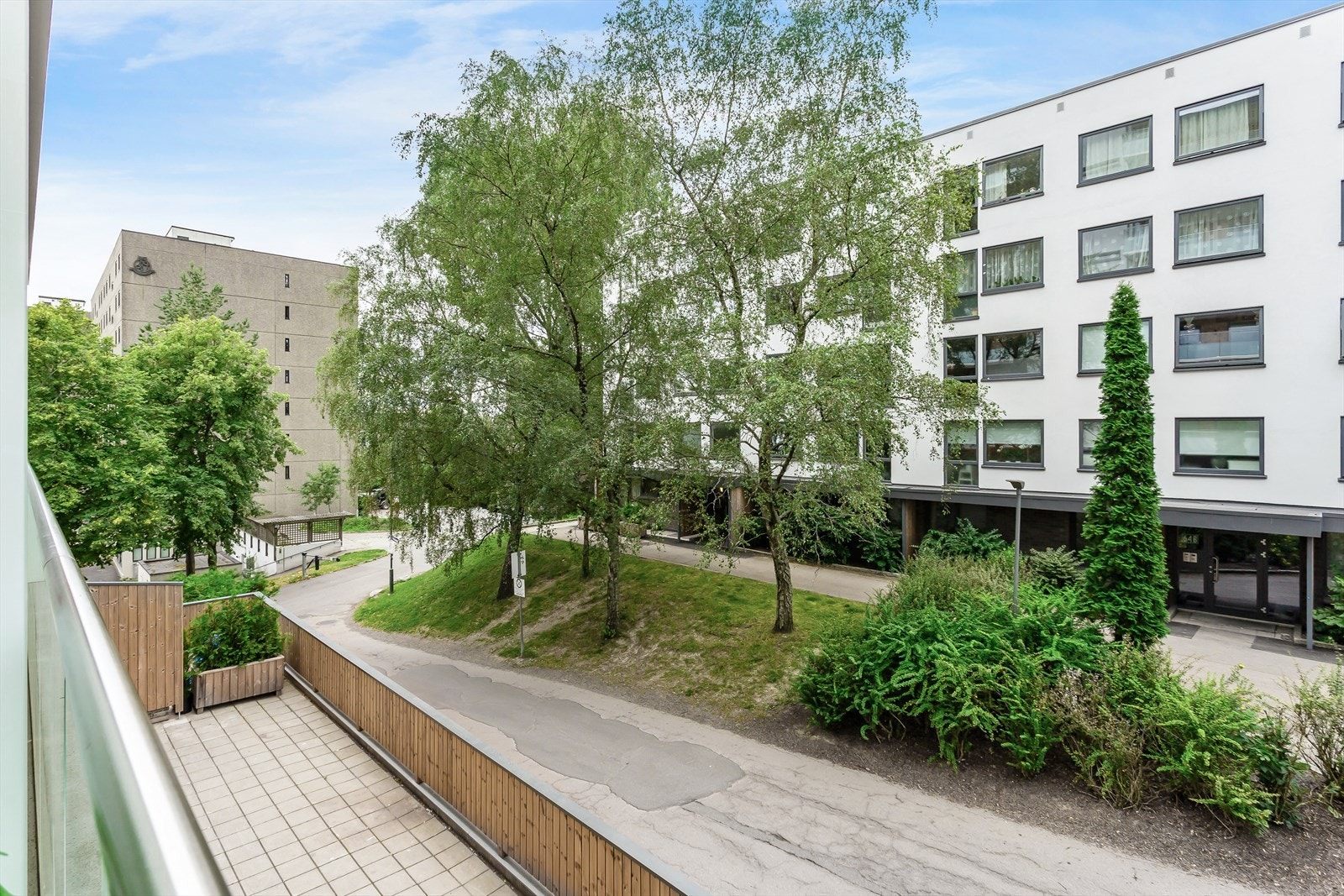 Utsikt fra balkong Galleribilde