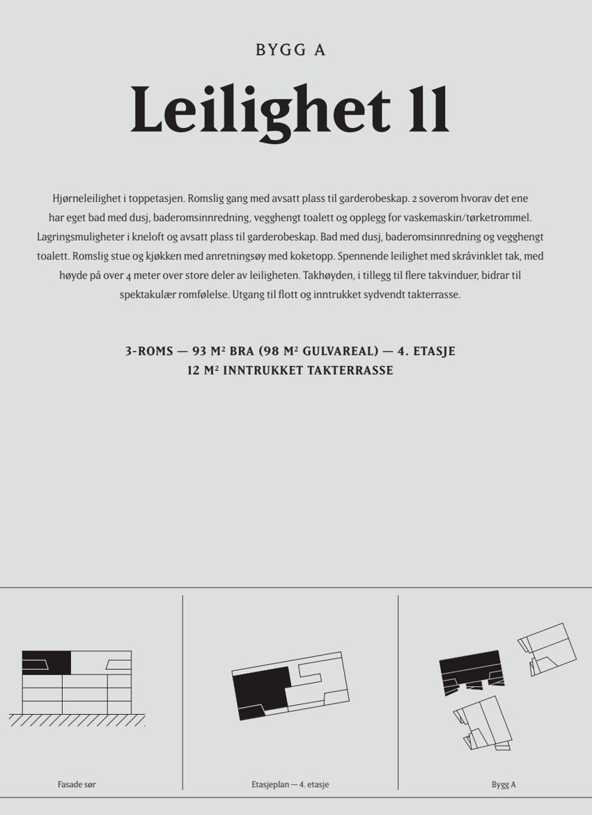 Kongsveien 83 A-C (leil. A11) - kort info om leiligheten og plassering i prosjektet Galleribilde