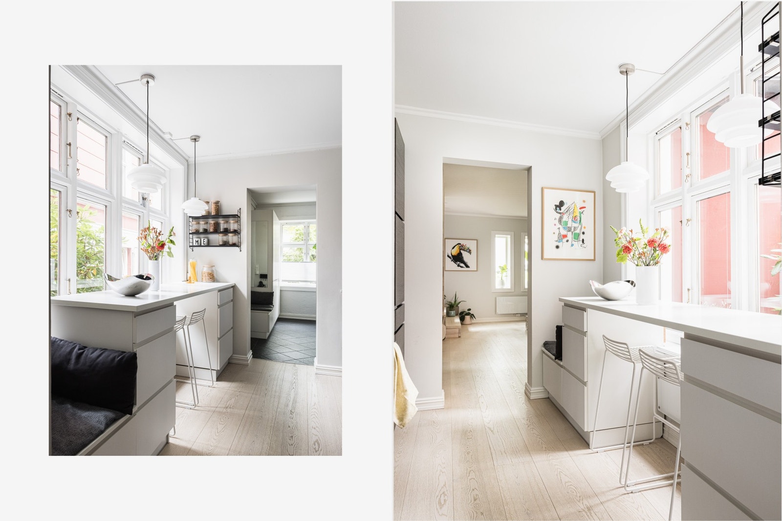 Hyggelig sitteplass til raske morgenfrokoster. Galleribilde