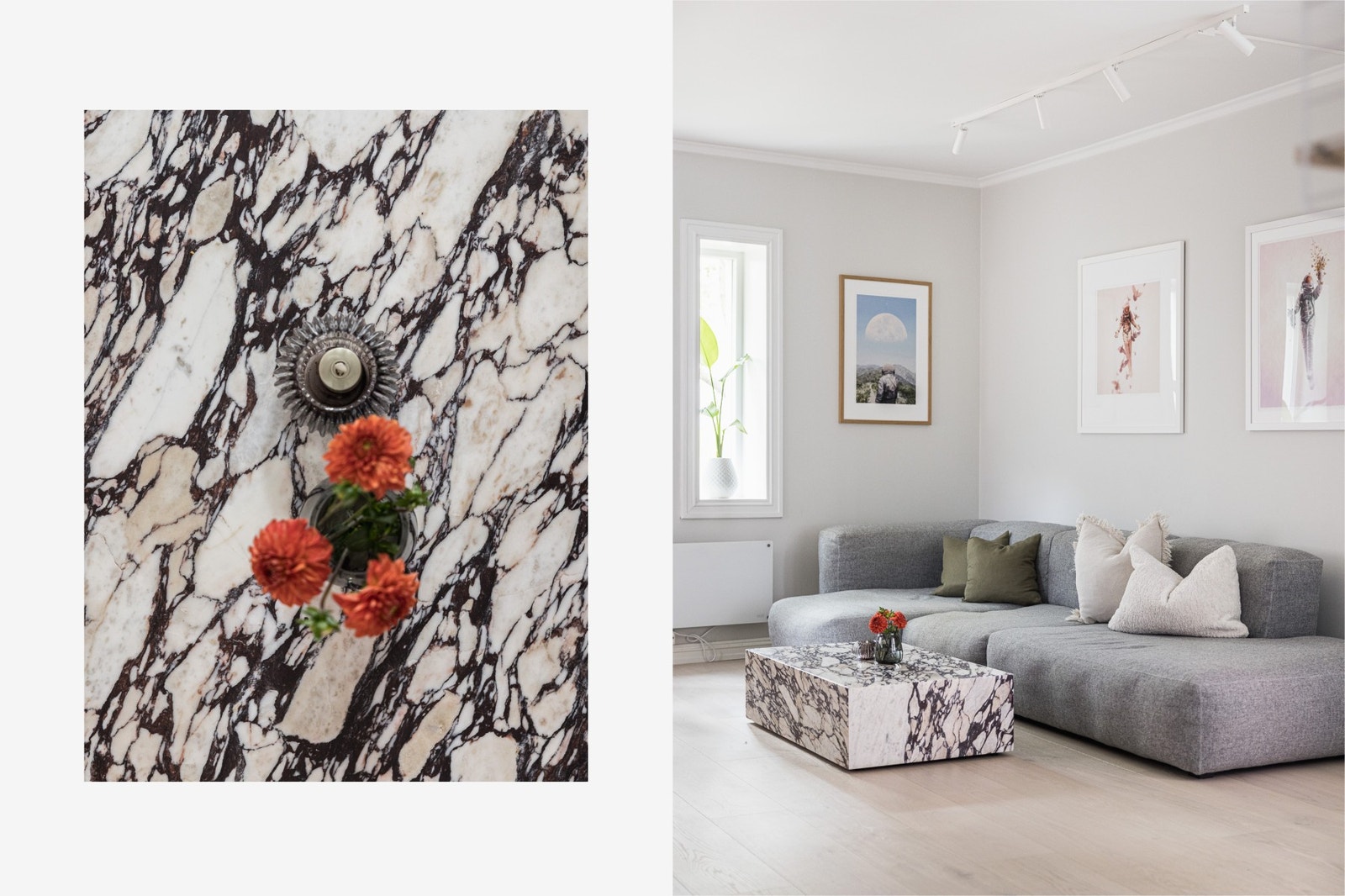 God plass til sofagruppe, stuebord og øvrig innredning. Galleribilde