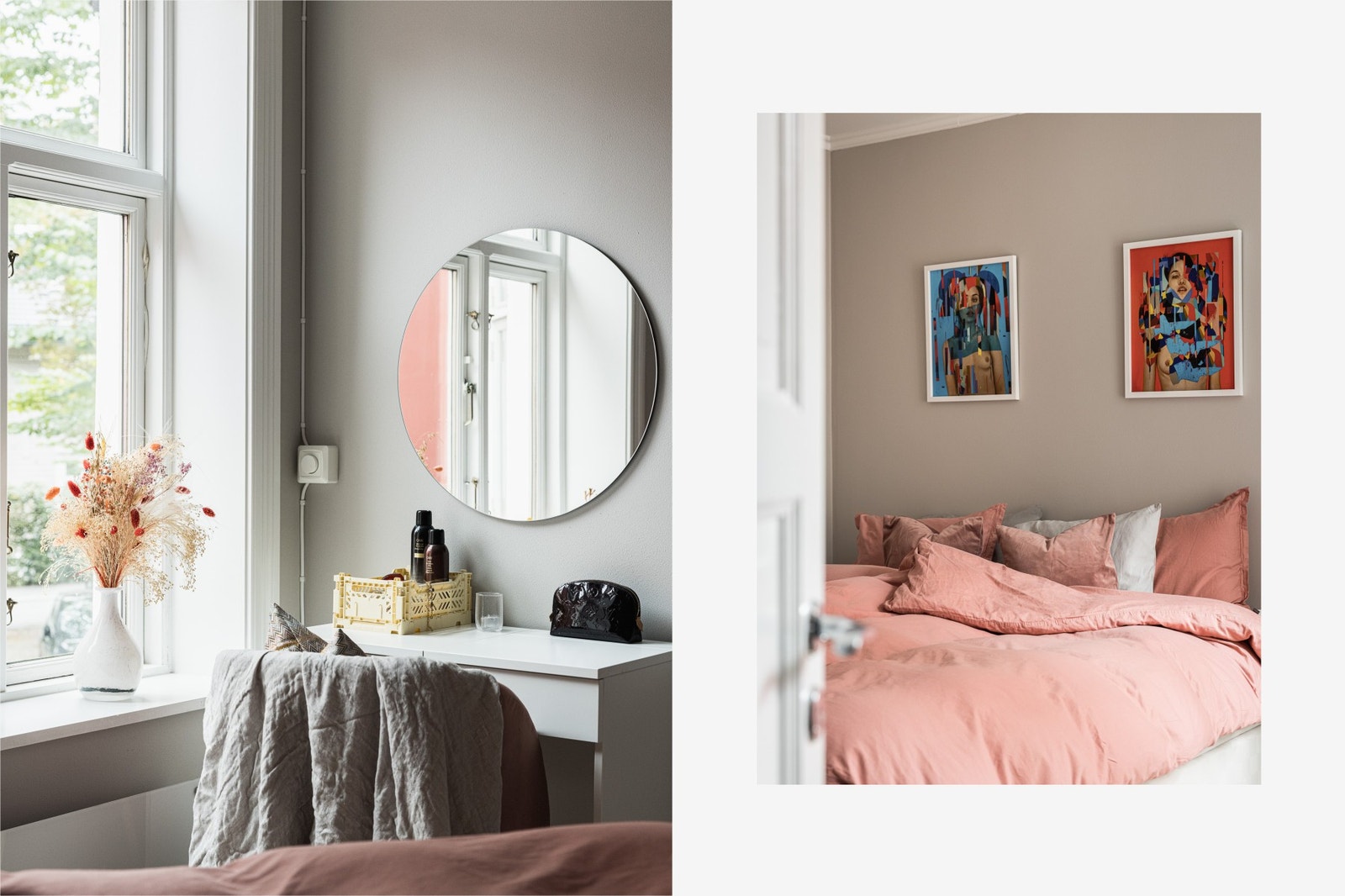 God plass til dobbeltseng, nattbord og øvrig innredning. Galleribilde