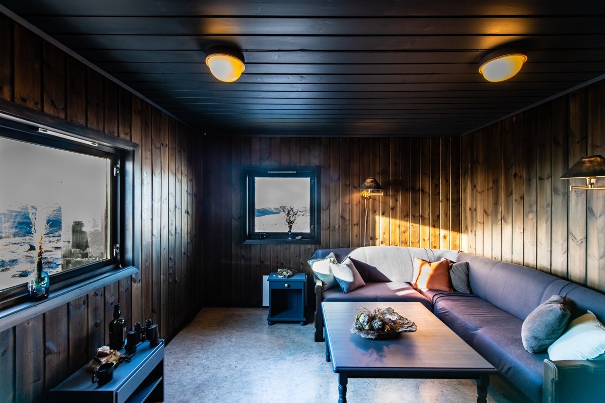 Stua har fått et moderne preg og fremstår pen med gode fargevalg Galleribilde