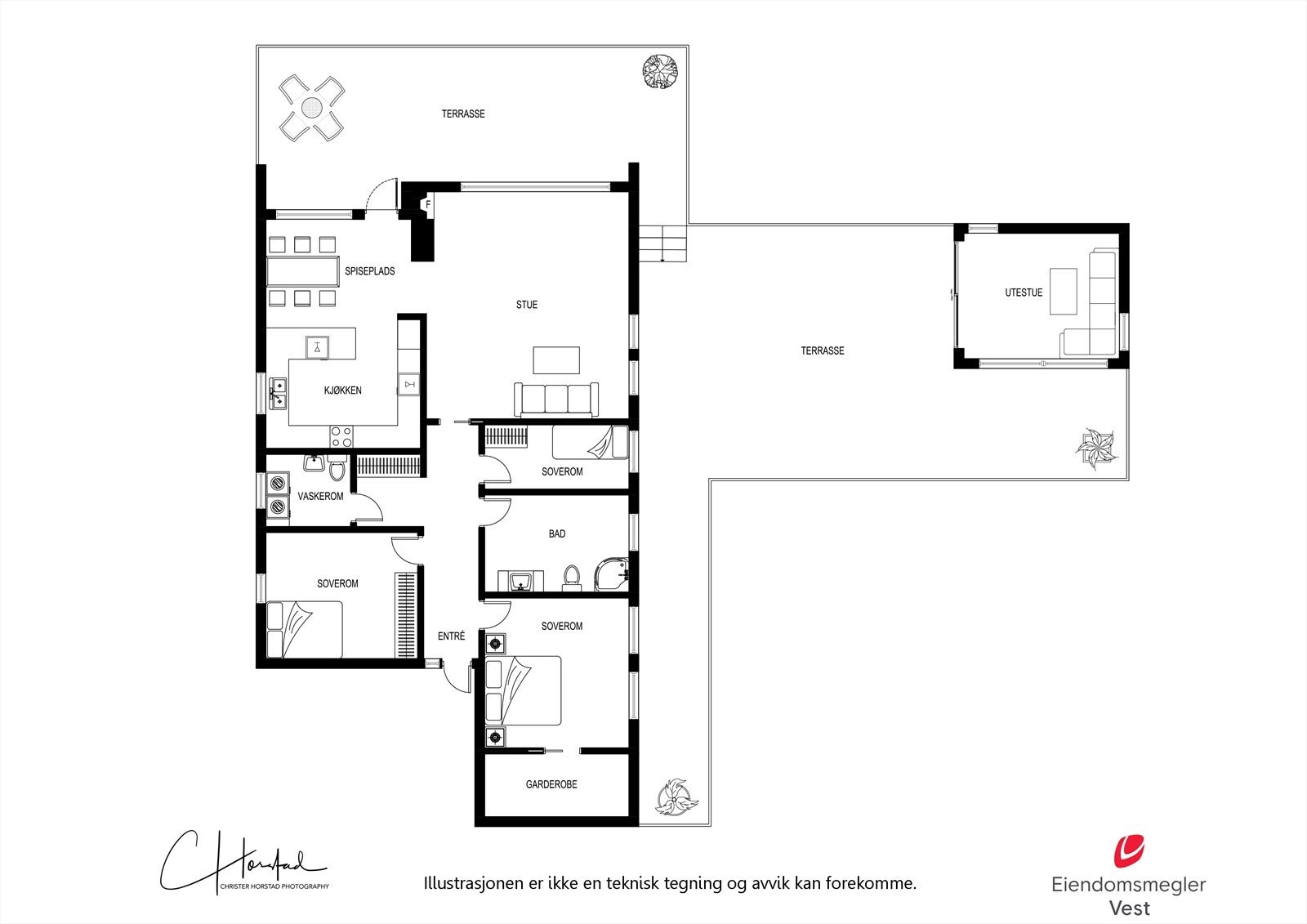 Planskisse 2D - Hovedetasje Galleribilde