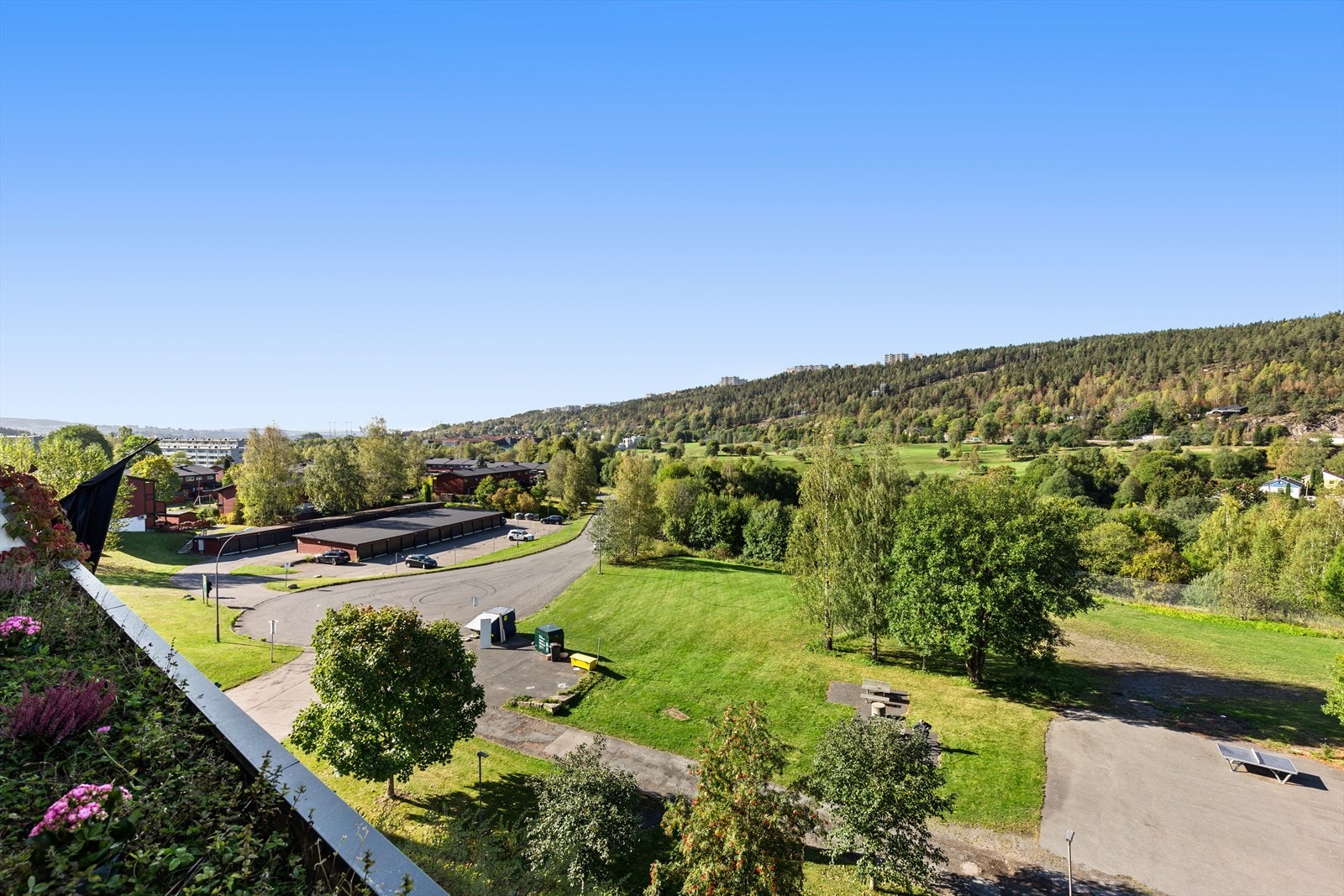 Fantastisk utsikt fra terrassen. Galleribilde