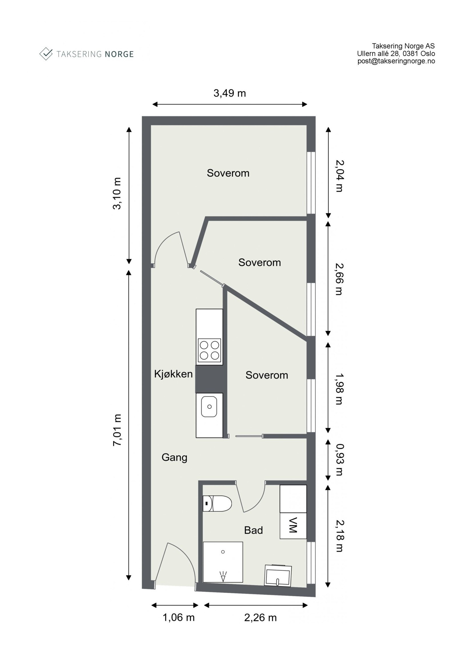 Plantegning Trondheimsveien 14 C Galleribilde