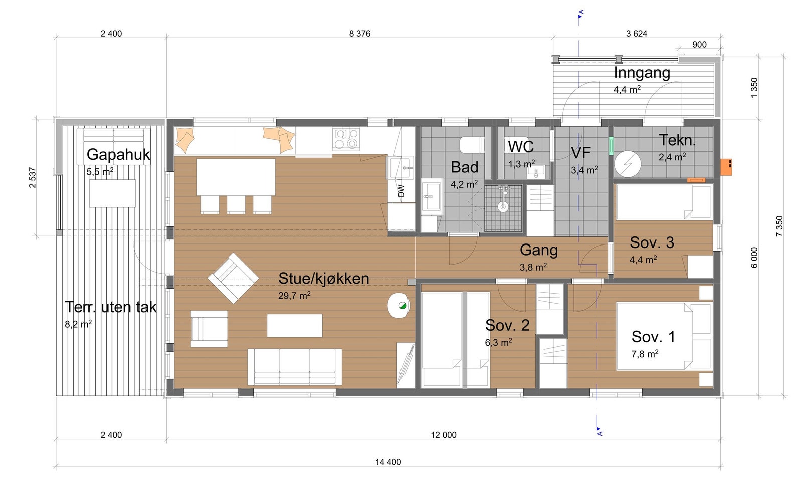 Bekkeblom - Planløsning Galleribilde