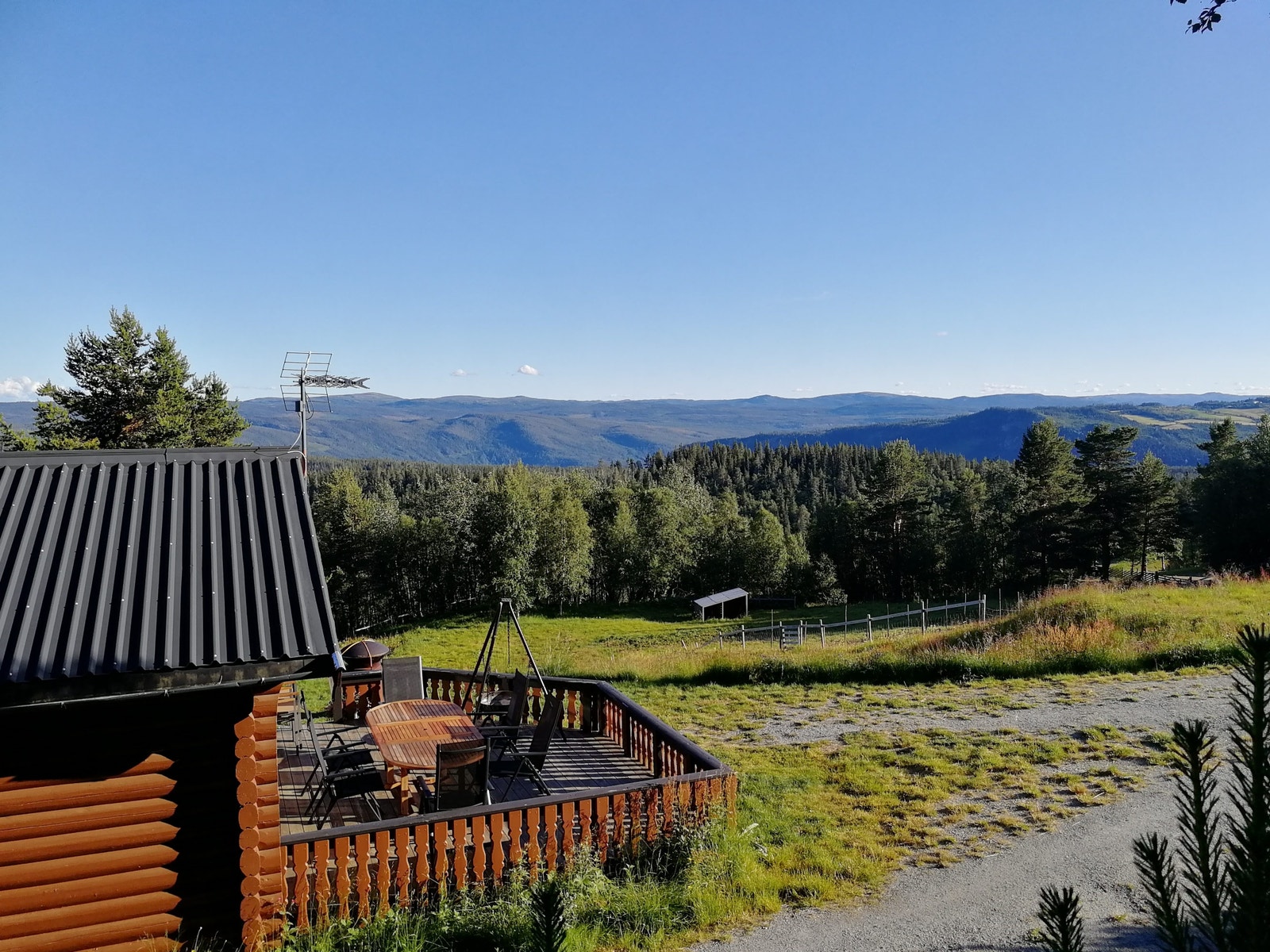Terrasse med utsikt sommer Galleribilde