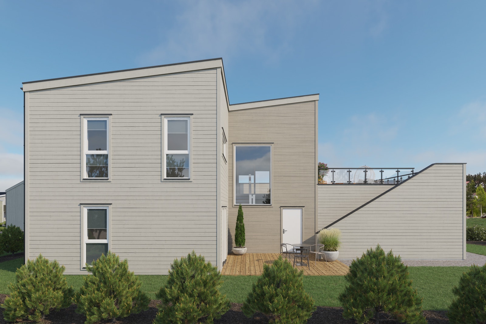 Illustrasjon fasade nord Galleribilde