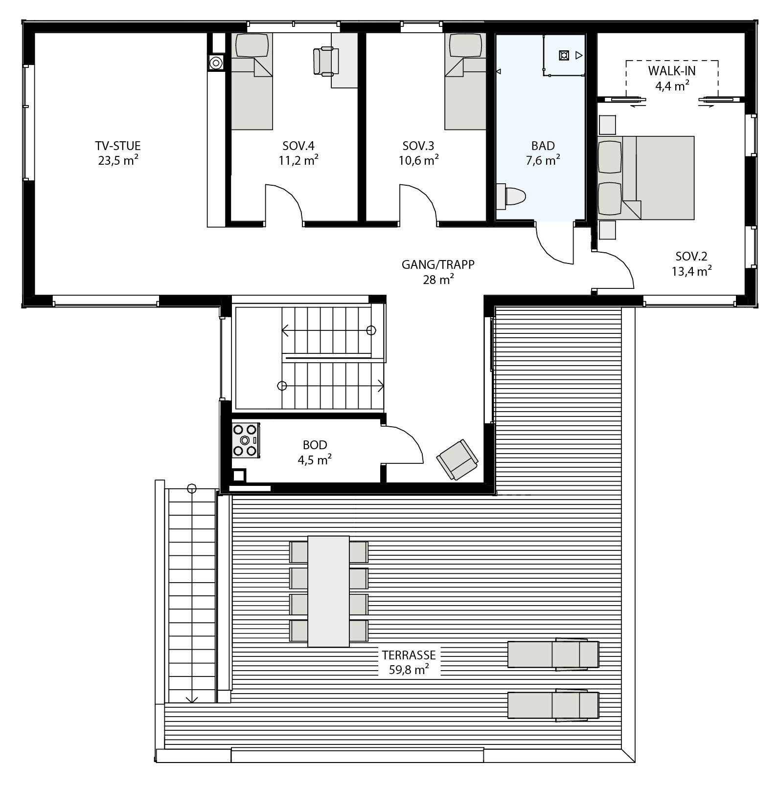Plantegning 2. etasje Galleribilde